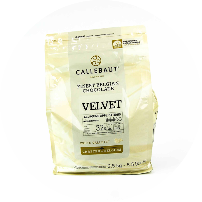 Барри каллебаут нл. Белый шоколад вельвет Каллебаут. Белый шоколад Callebaut Velvet 33.1. Шоколад белый Velvet, Barry Callebaut 32%. Шоколад Callebaut белый 2.5 кг.